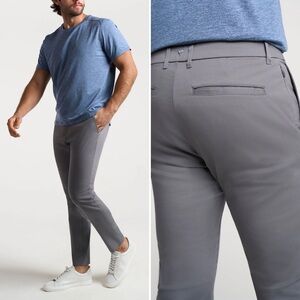 Birddogs Stretch Khakis Slim Pant Chino Unlined Mens 34 x 32 Gray Work Travel